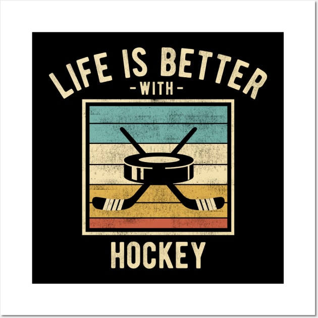 Hockey Sayings -  Retro Funny Hockey Lovers Gift Wall Art by DnB